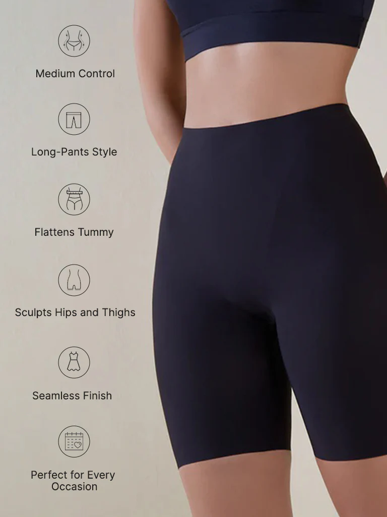 Wunderlove Black High-Rise Shaping Shorts - Image 4