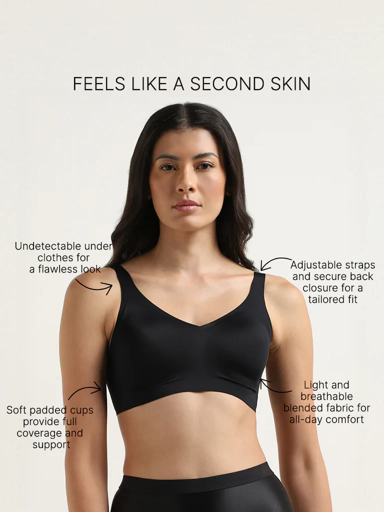 Wunderlove Black Invisible Full Coverage Bra - Image 3