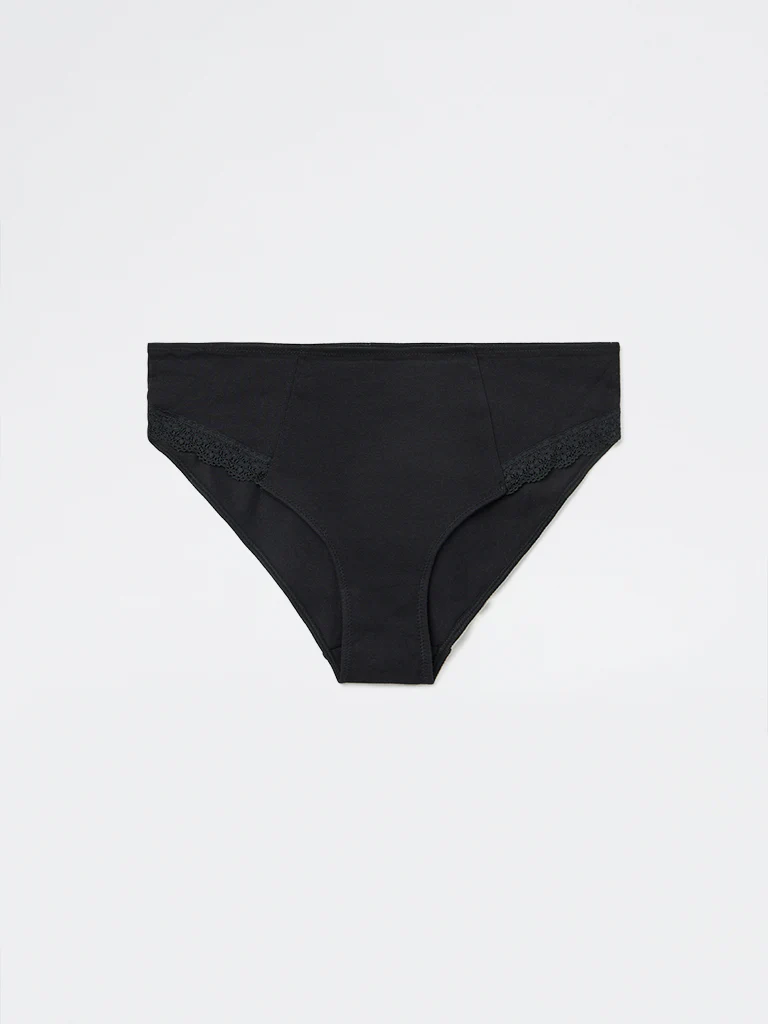 Wunderlove Black Lace-Detailed Cotton-Blend Hipster Briefs - Pack of 2 - Image 6