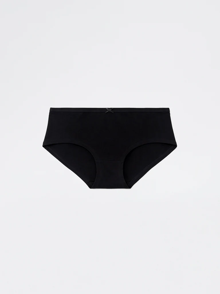 Wunderlove Black Low-Rise Cotton-Blend Briefs - Pack of 3 - Image 7