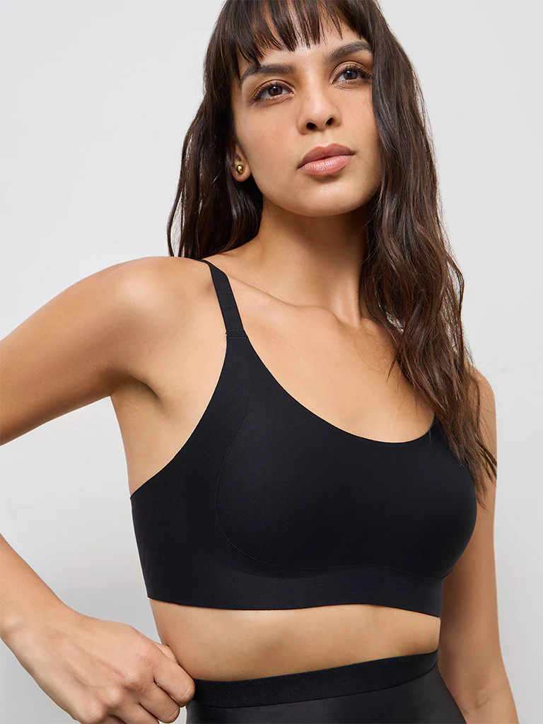 Wunderlove Black Sling Support Padded Bra - Image 3