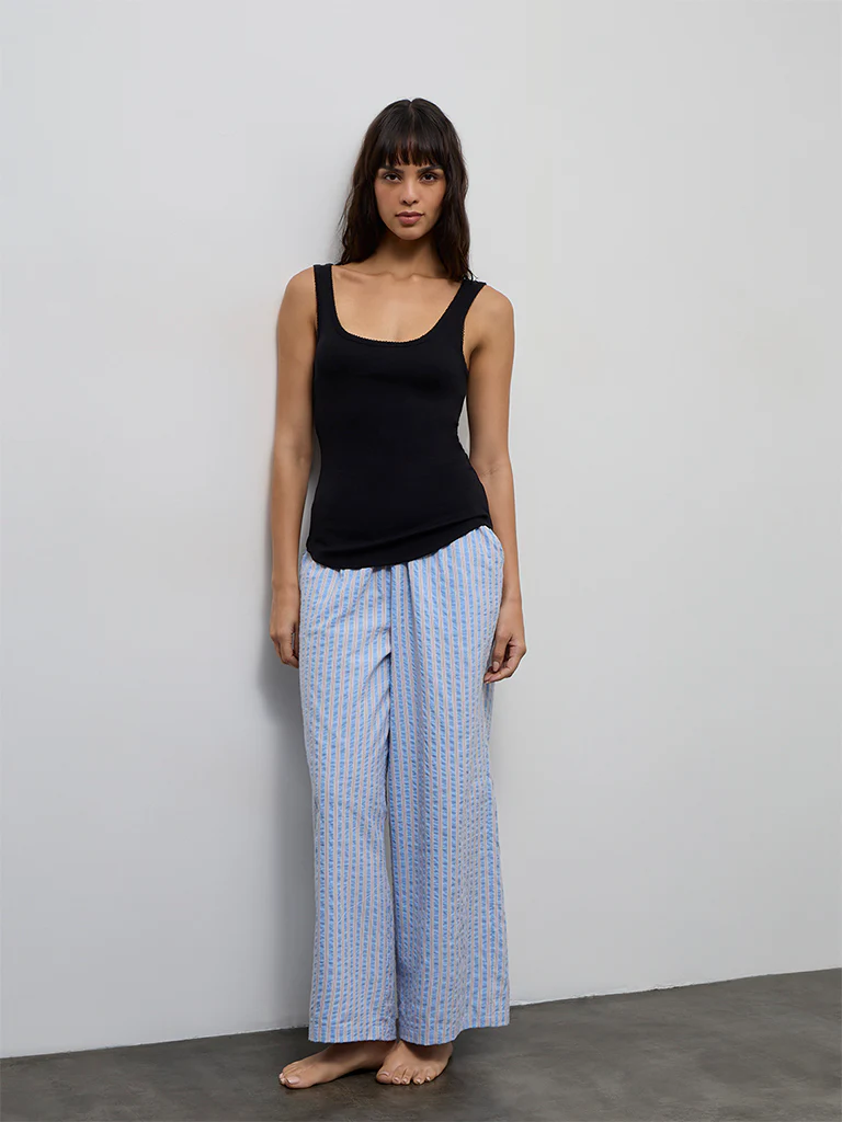 Wunderlove Black Solid Cotton Camisole - Image 2