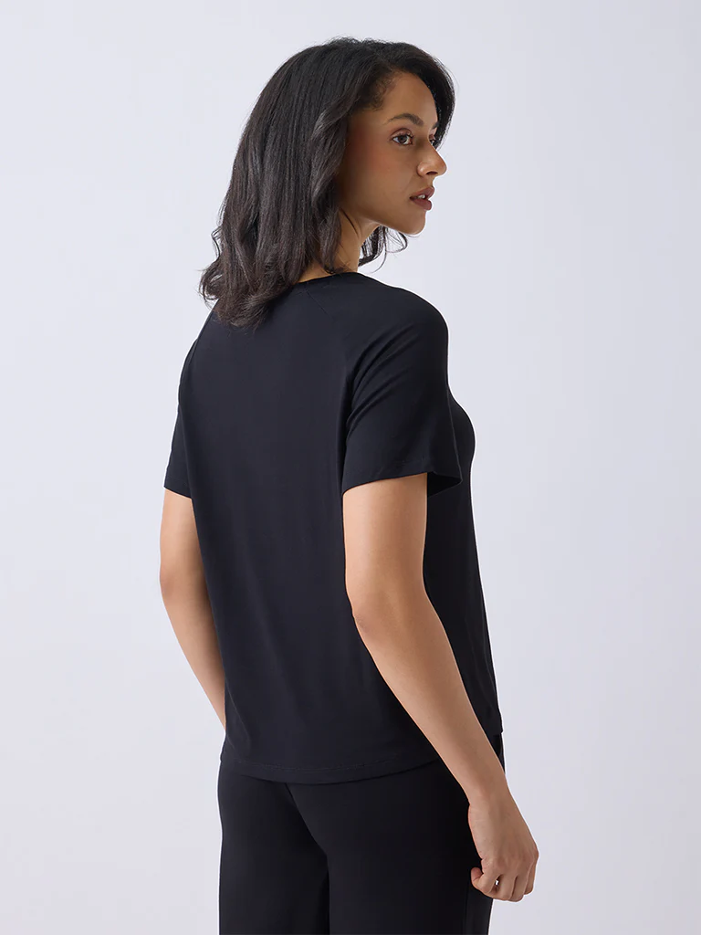 Wunderlove Black Solid Top - Image 4