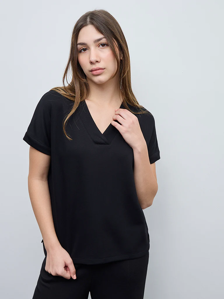 Wunderlove Black Solid Top - Image 2