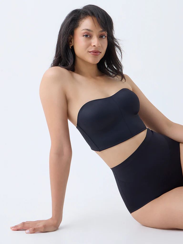 Wunderlove Black Super Grip Strapless Padded Bra - Image 2