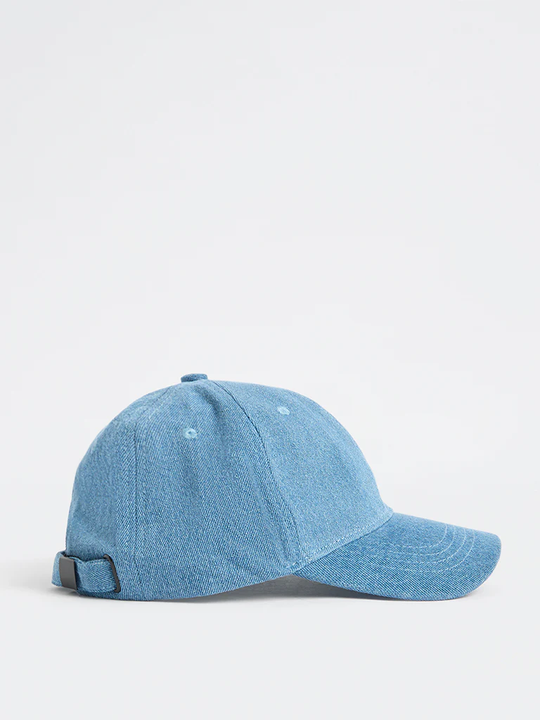 Wunderlove  Blue Denim Bucket Hat - Image 2