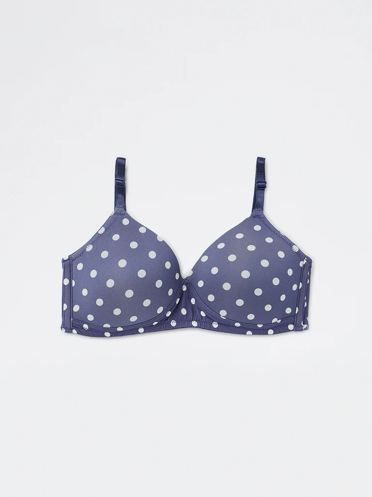 Wunderlove Blue Self-Striped Underwired Bra - Pack of 2 - Image 6