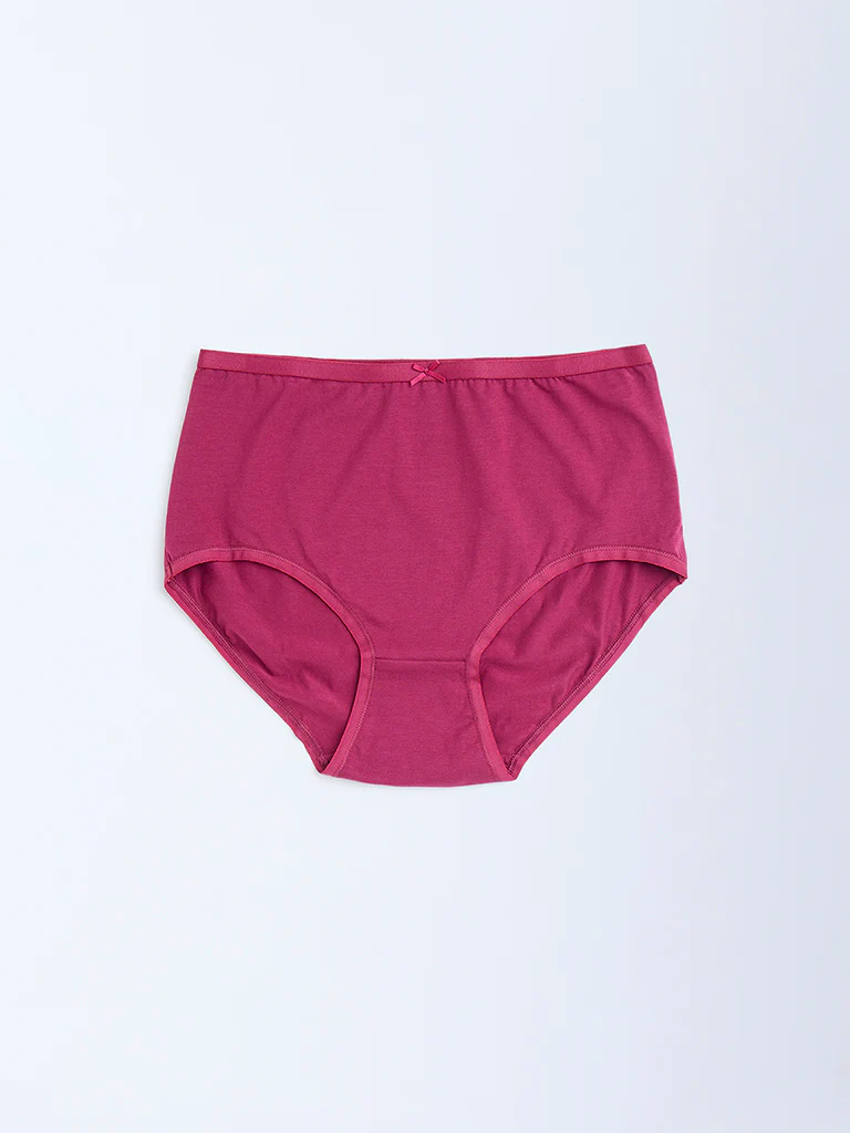 Wunderlove Brown Solid High-Rise Briefs - Pack of 3 - Image 5
