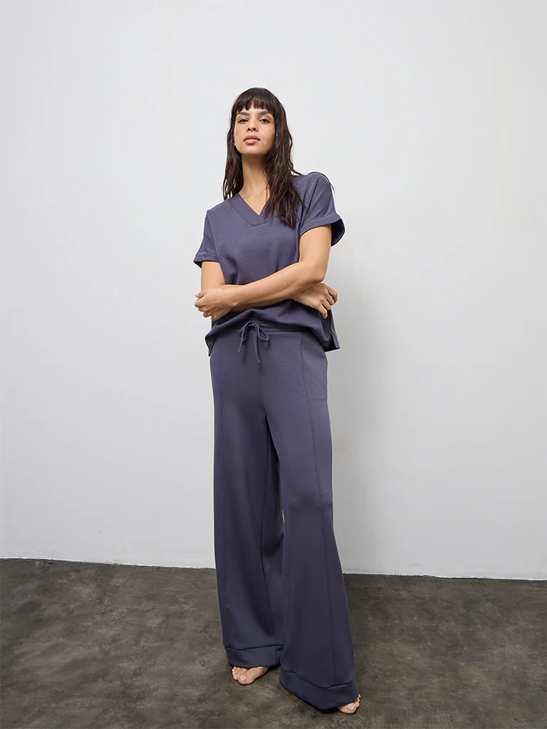 Wunderlove Charcoal Solid High-Rise Pants