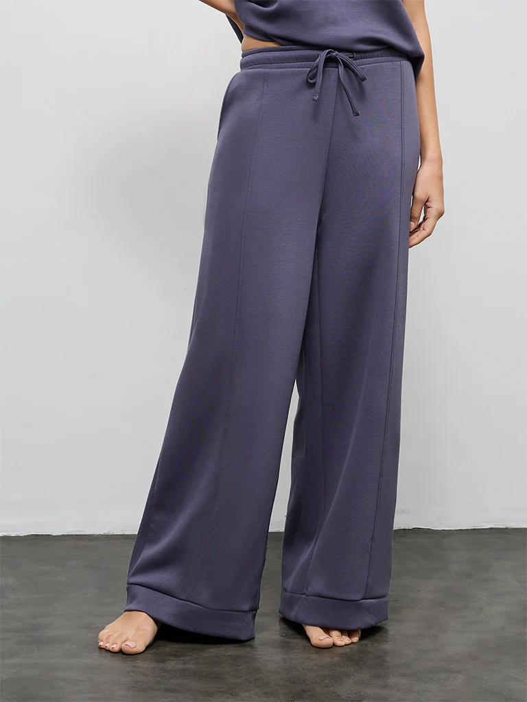 Wunderlove Charcoal Solid High-Rise Pants - Image 2
