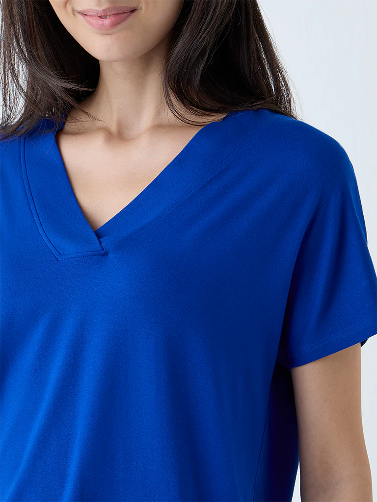 Wunderlove Dark Blue Solid Top - Image 3