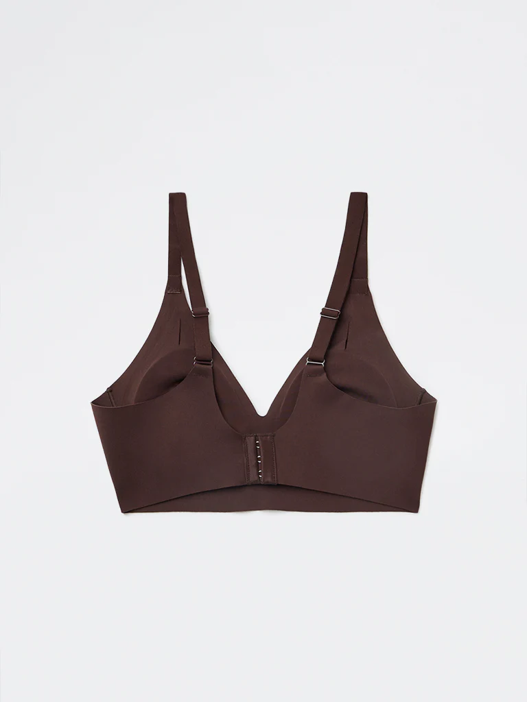 Wunderlove Dark Brown Cotton-Blend Fygure Shaping Bra - Image 6