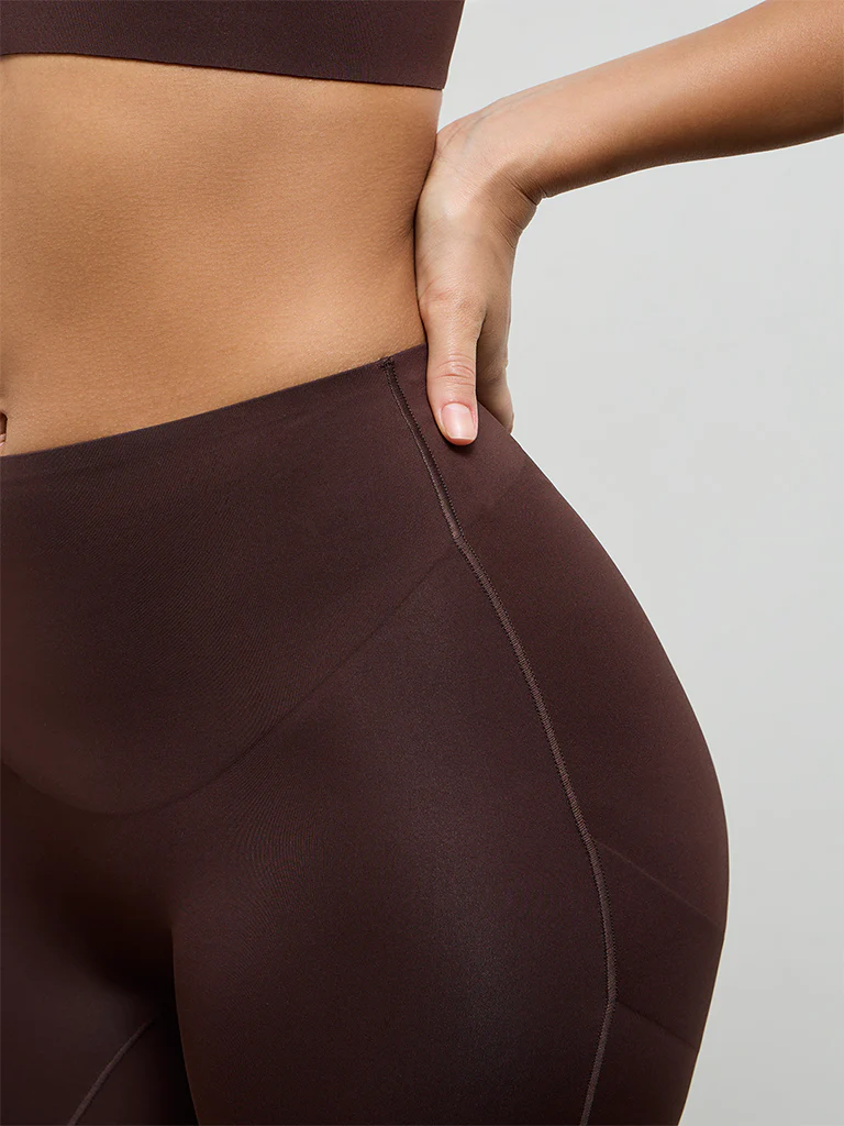 Wunderlove Dark Brown High-Rise Fygure Shaping Longpant - Image 4