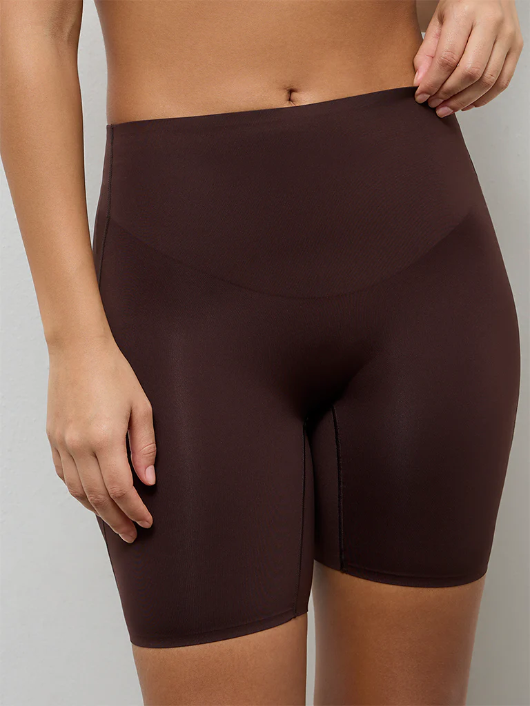 Wunderlove Dark Brown High-Rise Fygure Shaping Longpant - Image 5