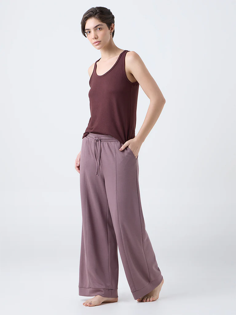 Wunderlove Dark Brown Solid Vest Top - Image 4