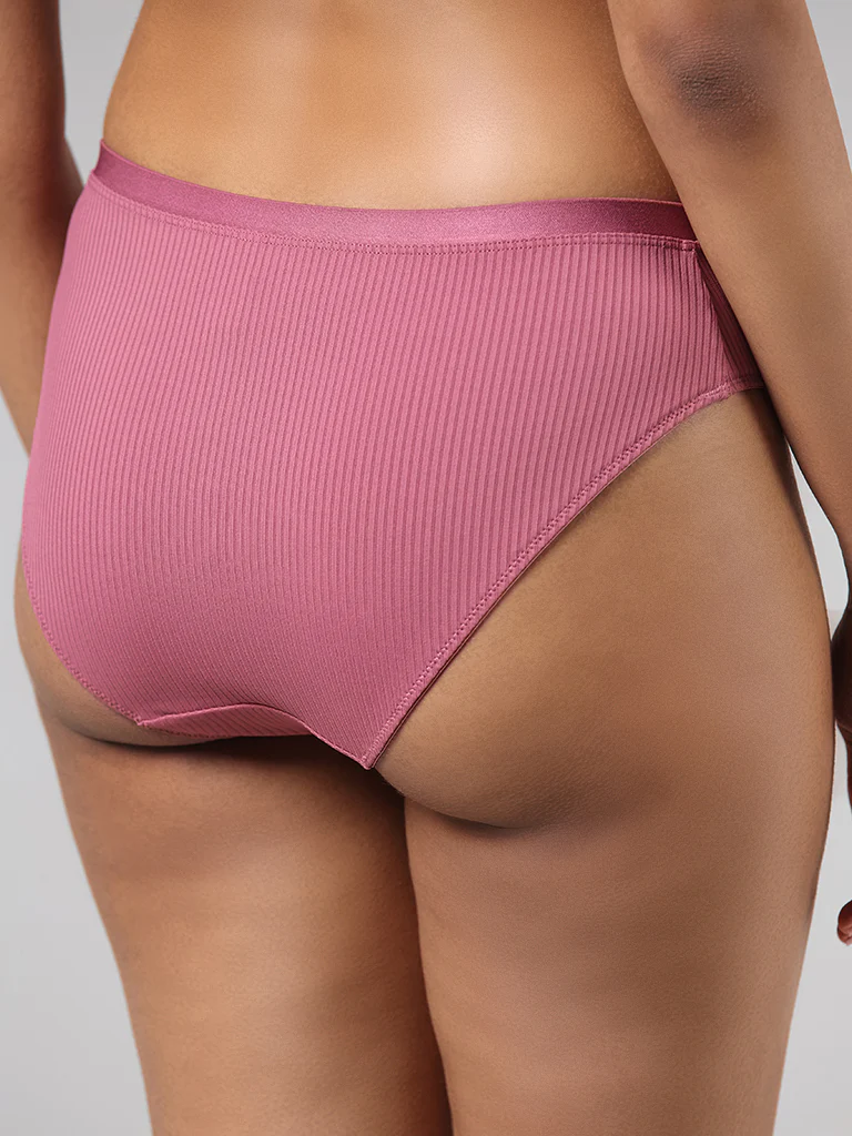 Wunderlove Dark Pink High Leg Briefs - Image 6