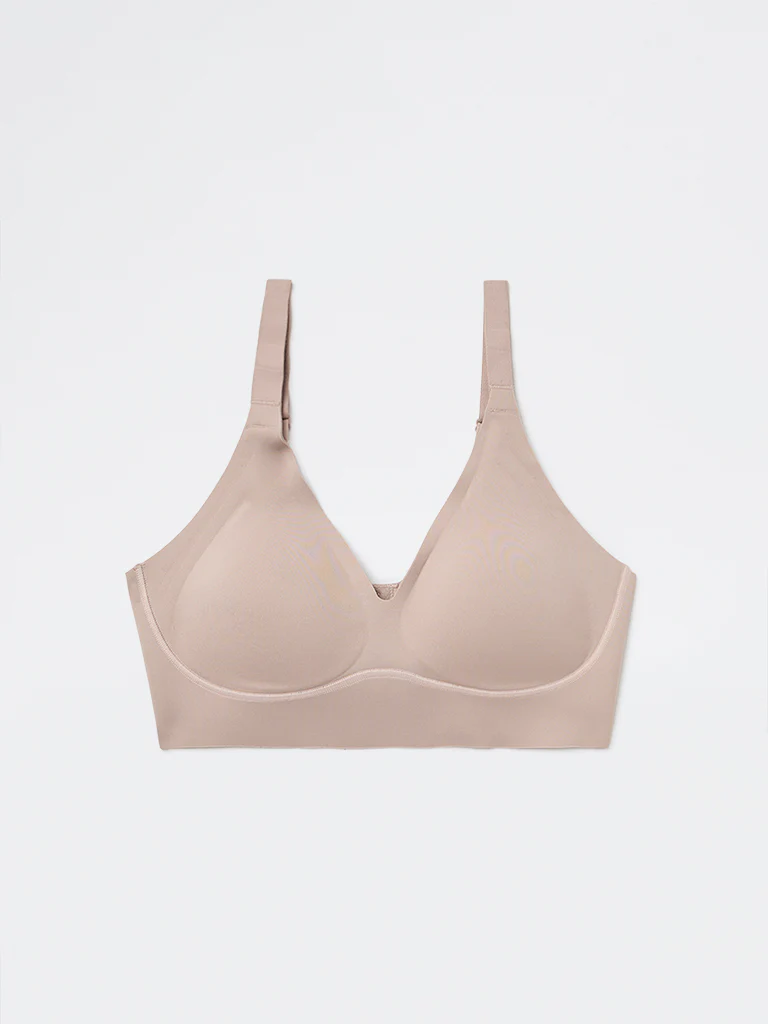 Wunderlove Dusty Beige Cotton-Blend Fygure Shaping Bra - Image 2