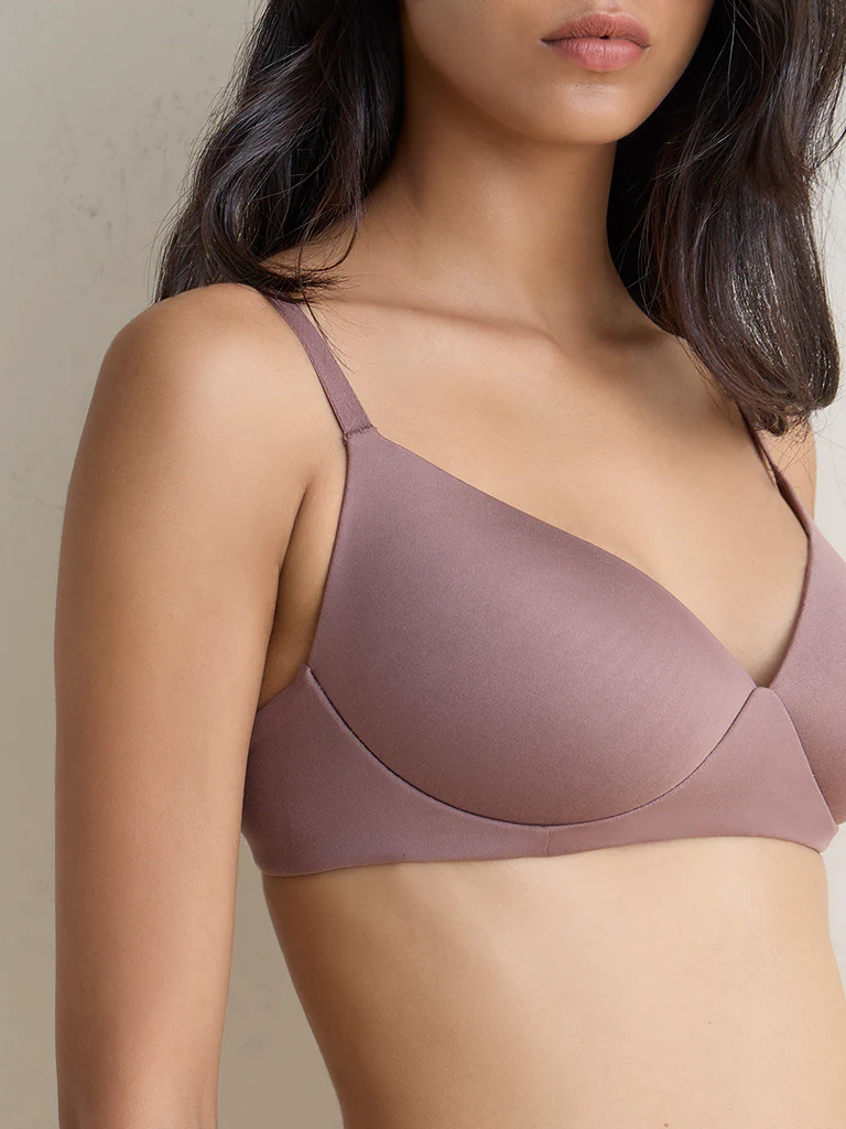 Wunderlove Dusty Brown Lightly Padded Bra - Image 3