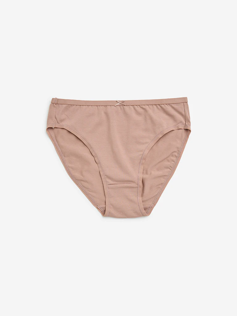 Wunderlove Dusty Pink Cotton-Blend Briefs - Pack of 3 - Image 8