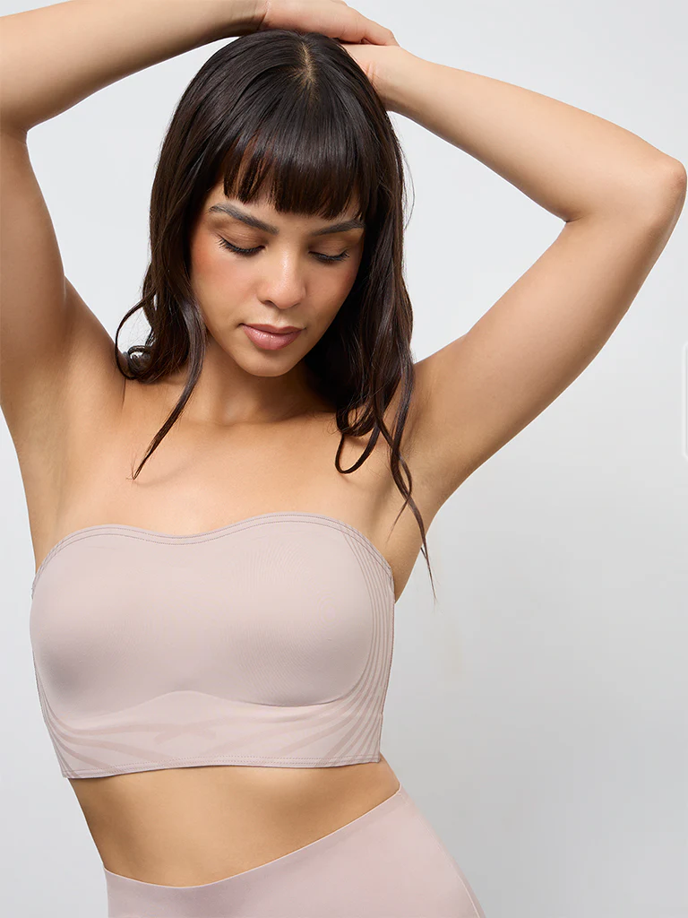 Wunderlove Dusty Taupe Shadow Sculpt Padded Bandeau Bra - Image 2