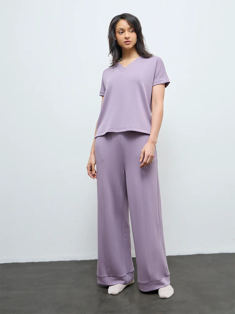 Wunderlove Lavender High-Rise Pants