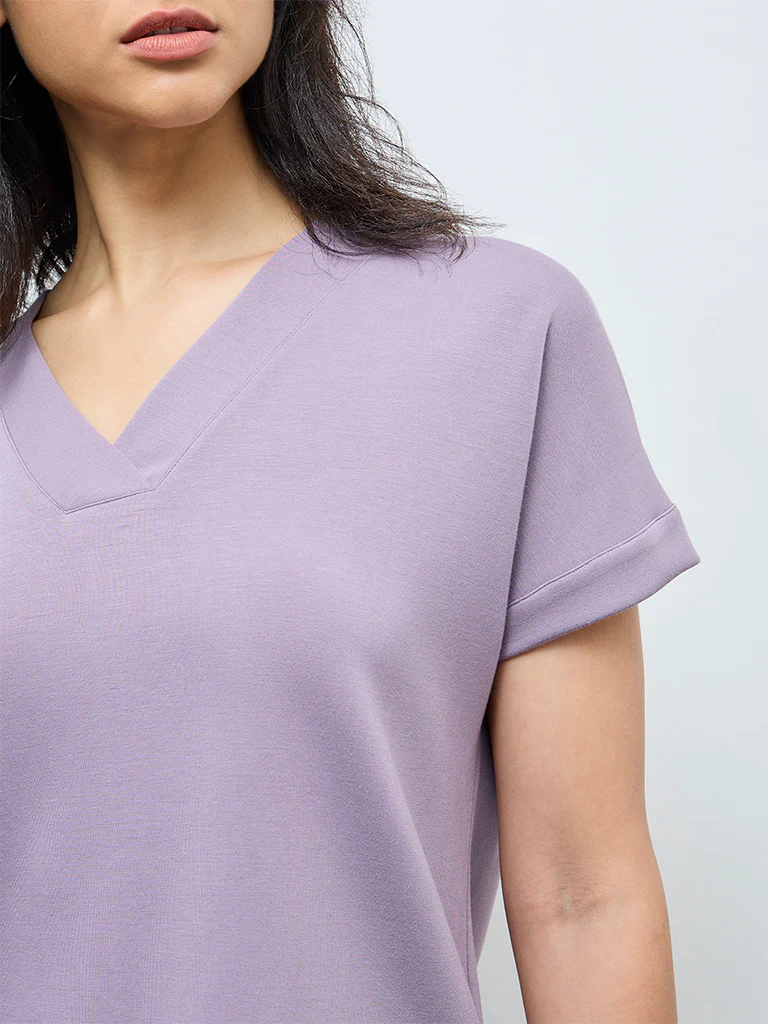 Wunderlove Lavender Solid Top - Image 3