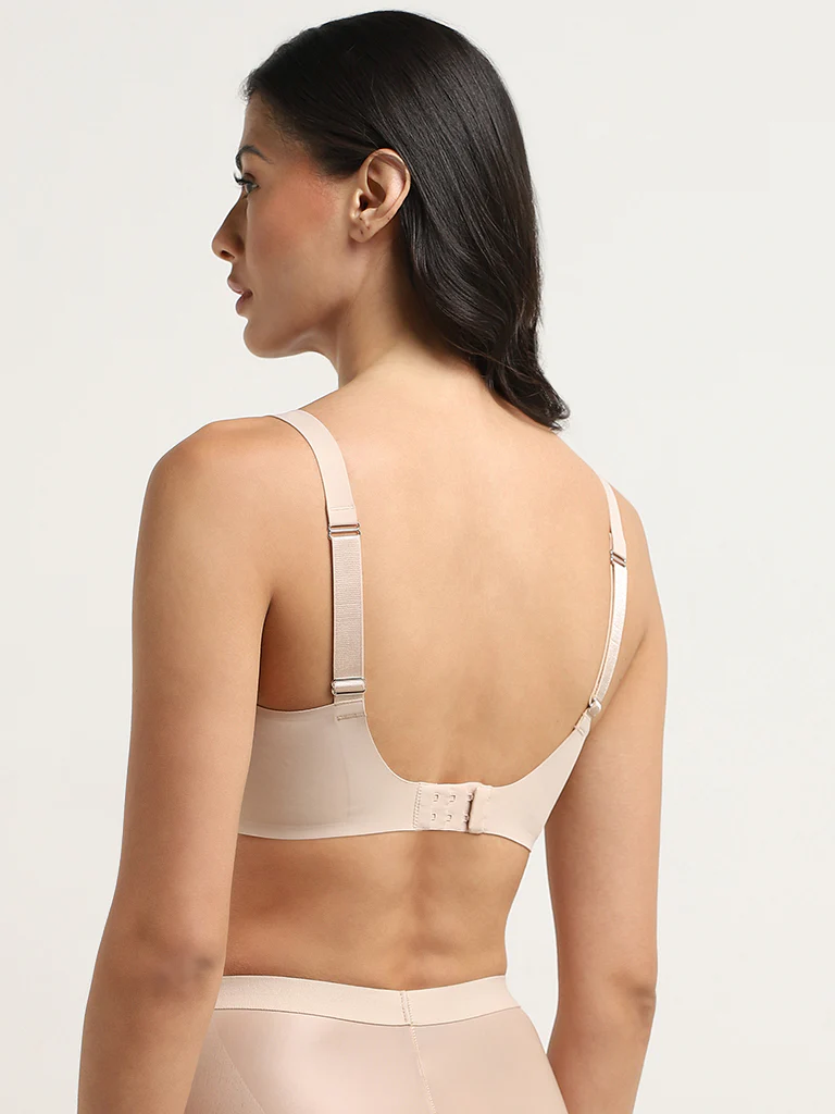 Wunderlove Light Beige Invisible Padded Bra - Image 5
