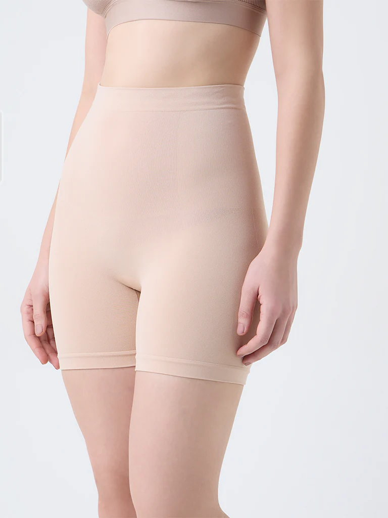 Wunderlove Light Beige Seamfree Shapewear Shorts - Image 2
