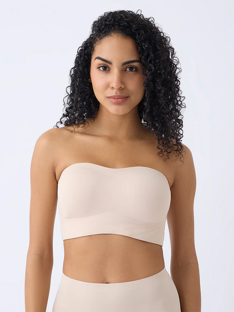 Wunderlove Light Beige Shadow Sculpt Padded Bandeau Bra - Image 2