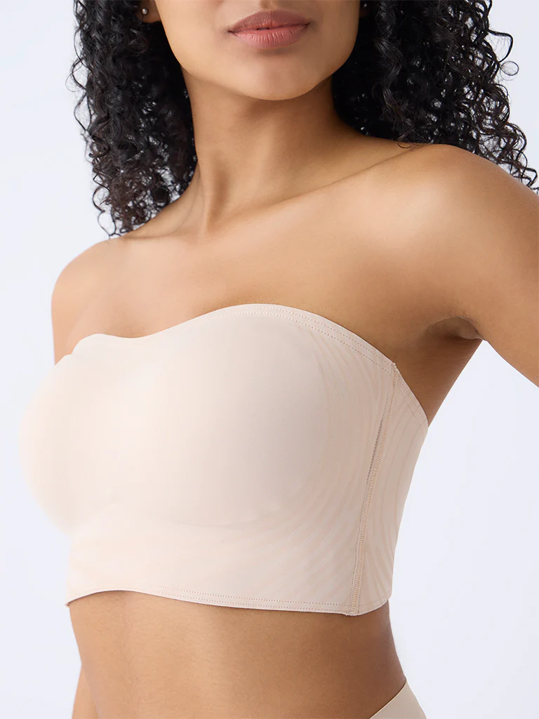 Wunderlove Light Beige Shadow Sculpt Padded Bandeau Bra - Image 3