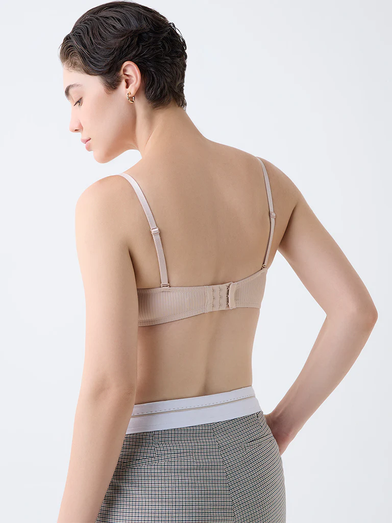 Wunderlove Light Beige Underwired Strapless Bra - Image 4