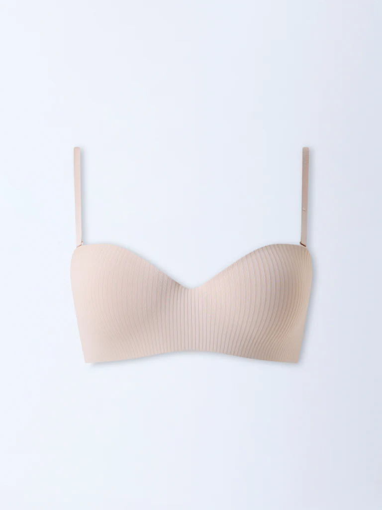 Wunderlove Light Beige Underwired Strapless Bra - Image 5
