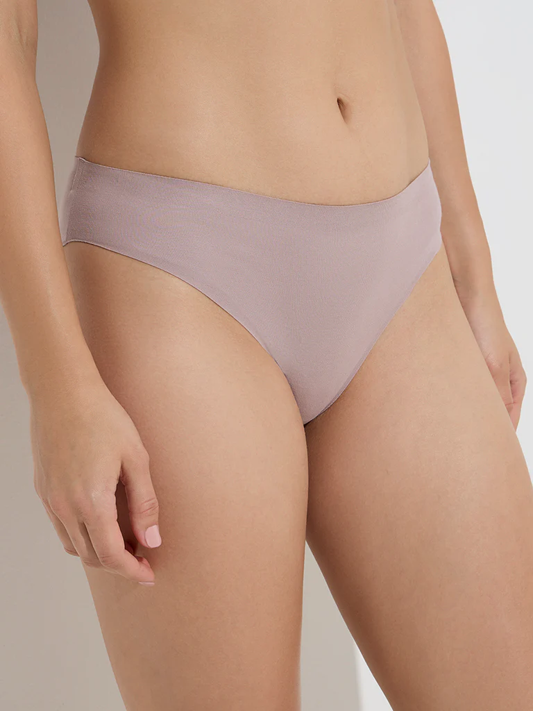 Wunderlove Light Mauve Invisible Hi-Leg Briefs - Image 3