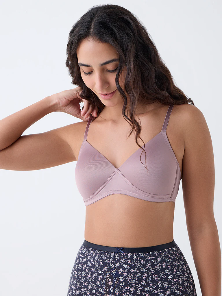 Wunderlove Mauve Padded Bra - Pack of 2 - Image 2