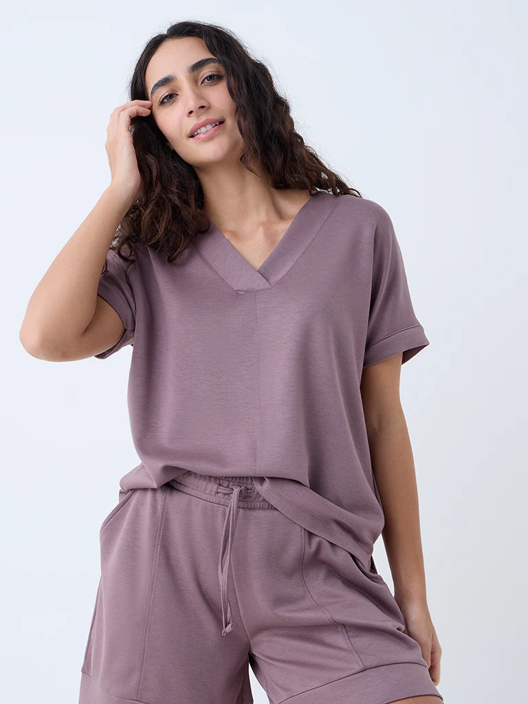 Wunderlove Mauve Solid Top - Image 2
