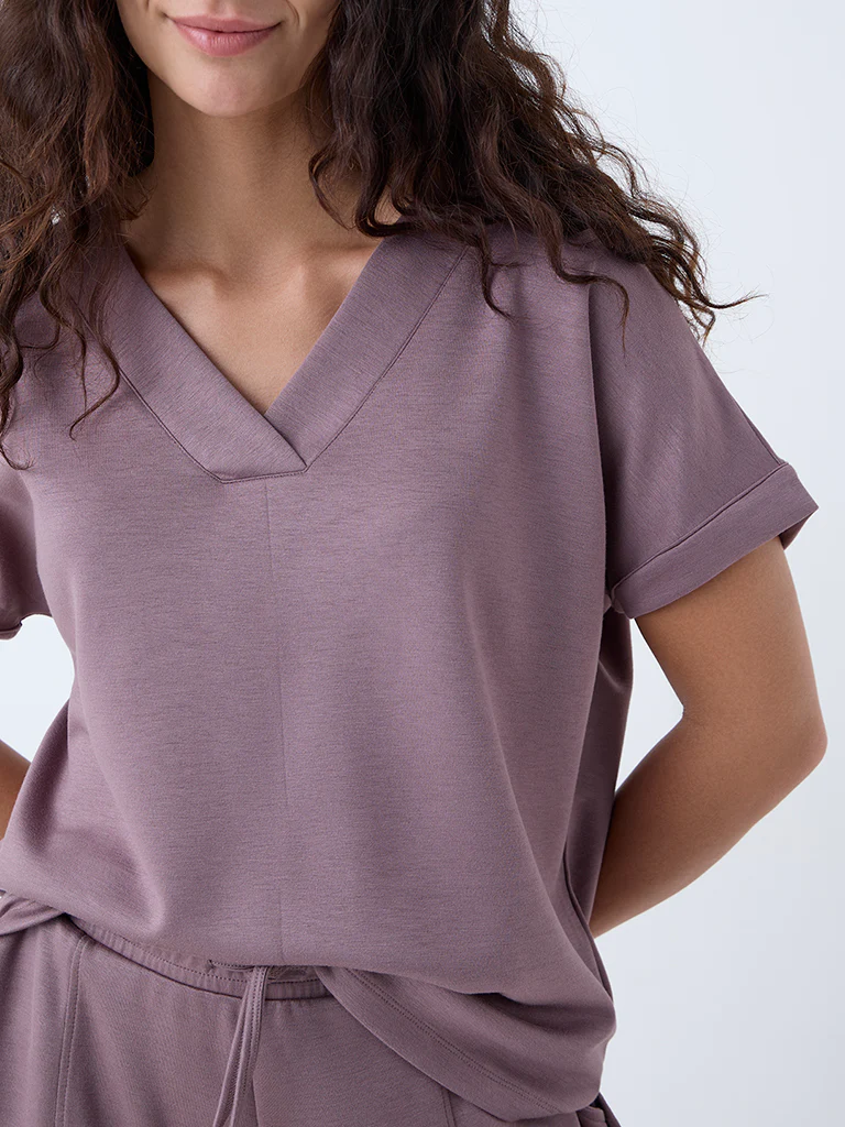 Wunderlove Mauve Solid Top - Image 3