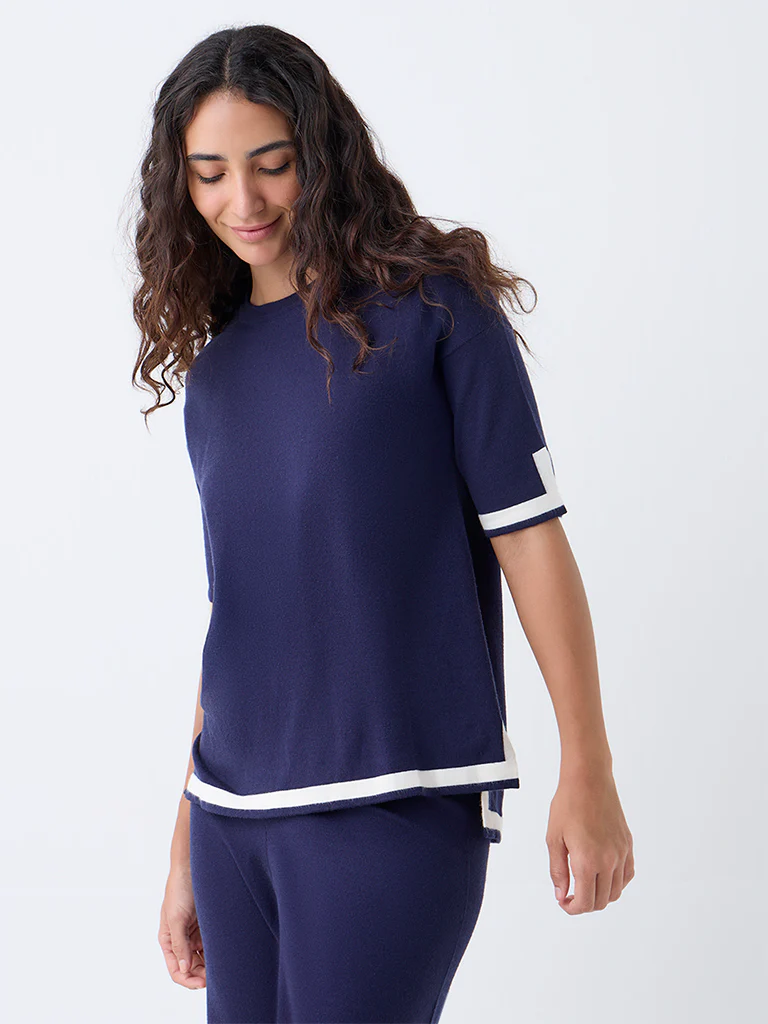 Wunderlove Navy Solid Top - Image 2