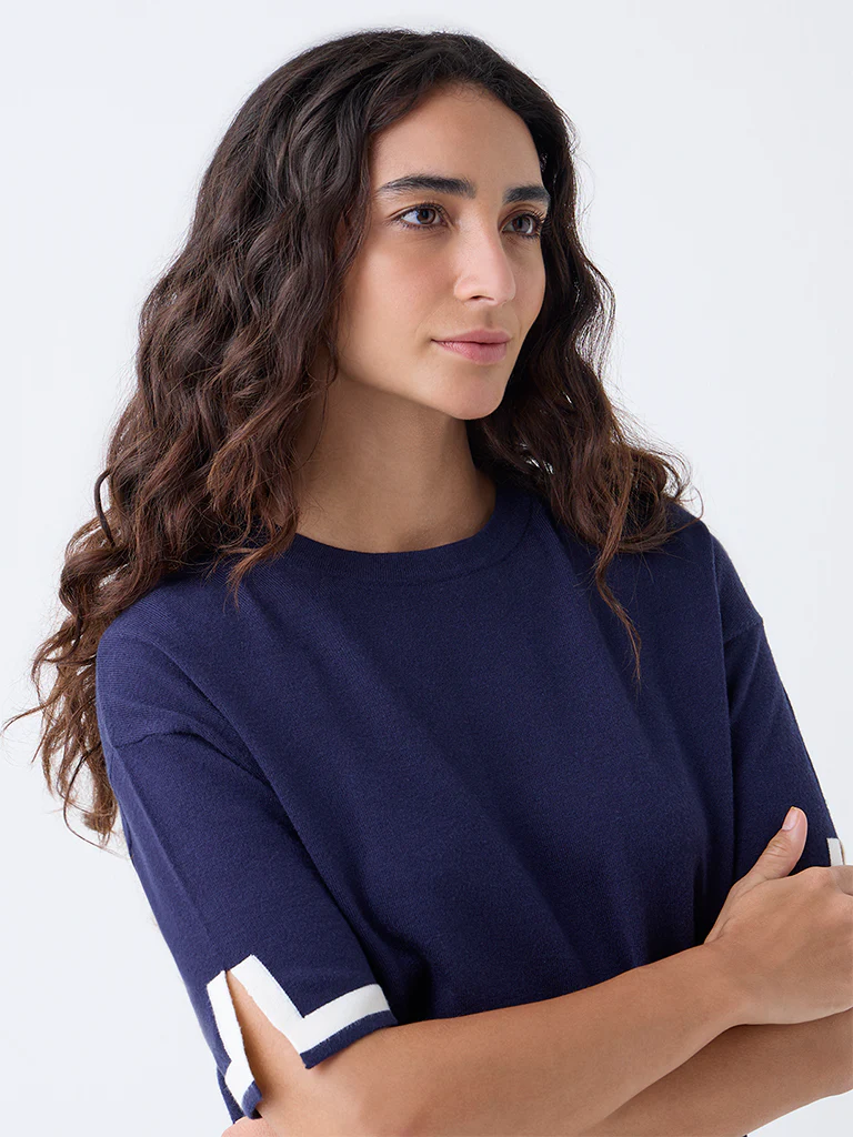 Wunderlove Navy Solid Top - Image 3