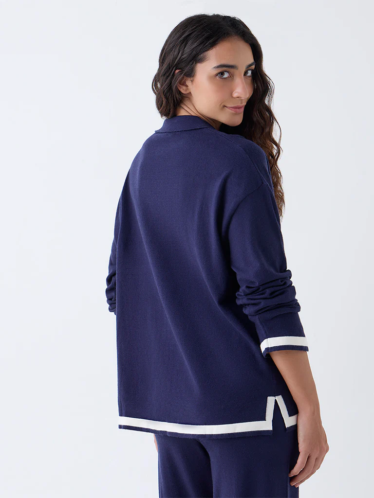 Wunderlove Navy Top - Image 4