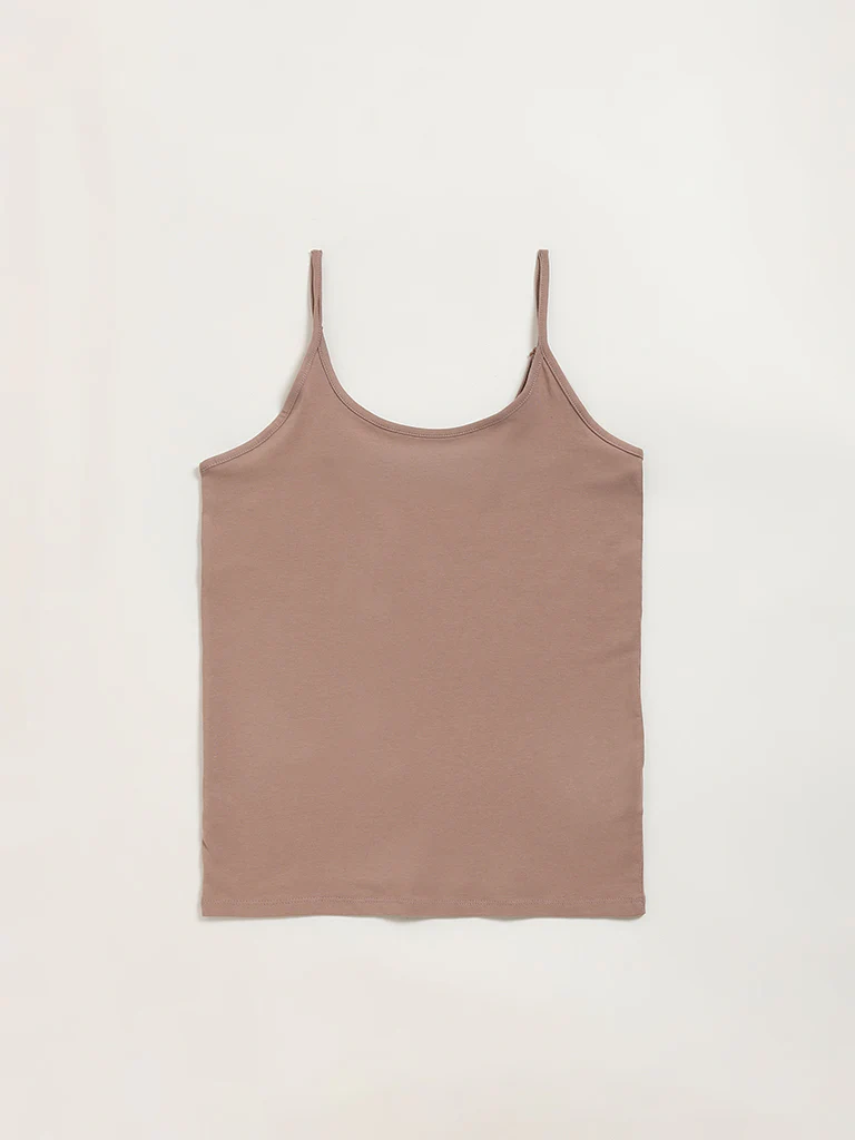 Wunderlove Off-White Cotton-Blend Camisoles - Pack of 2 - Image 8