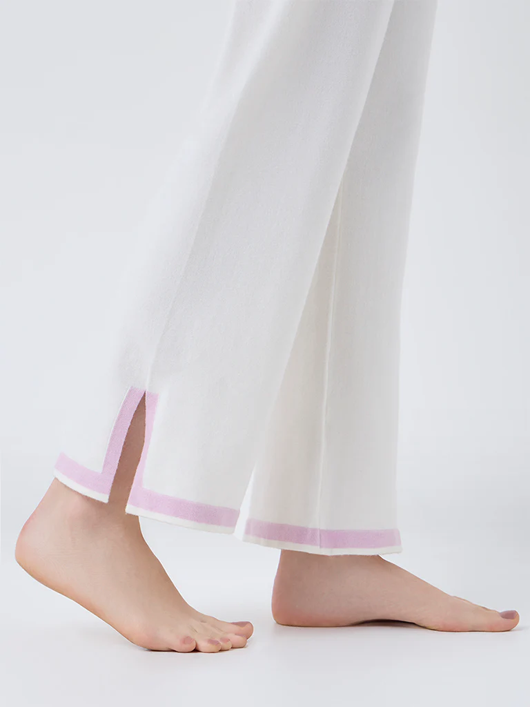 Wunderlove Off-White High-Rise Pants - Image 3