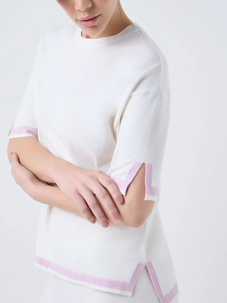 Wunderlove Off-White Solid Top - Image 3