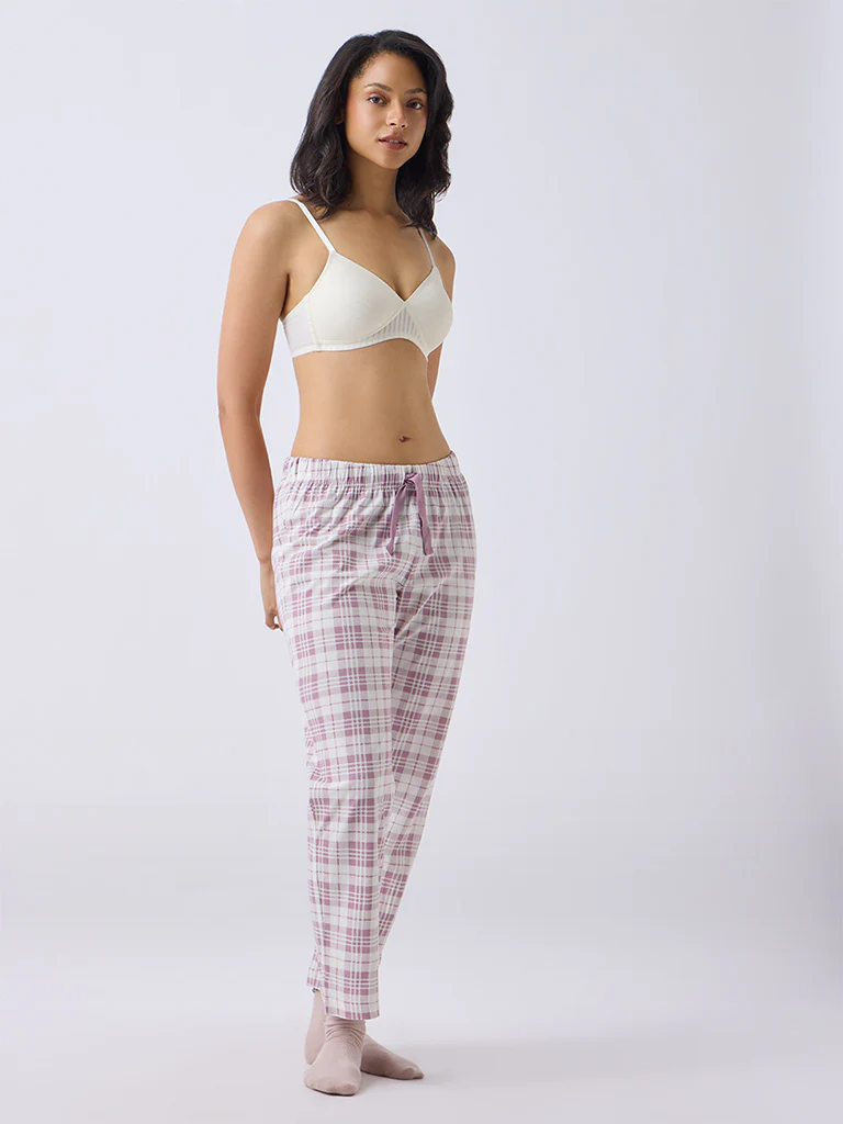 Wunderlove Off-White Textured Padded Bra