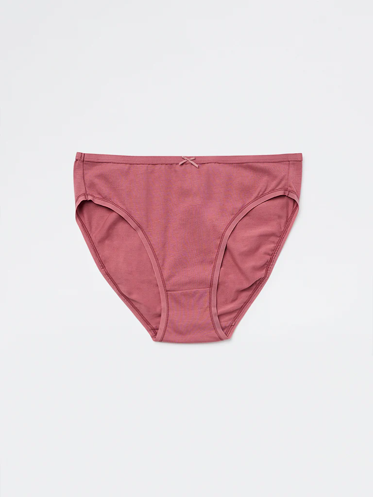 Wunderlove Pink Printed Cotton-Blend Hi-Leg Briefs - Pack of 3 - Image 5
