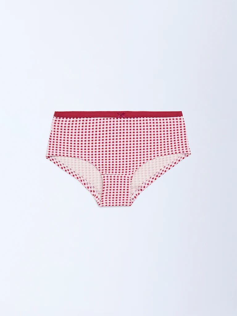 Wunderlove Plum Cotton-Blend Low-Rise Briefs - Pack of 3 - Image 8