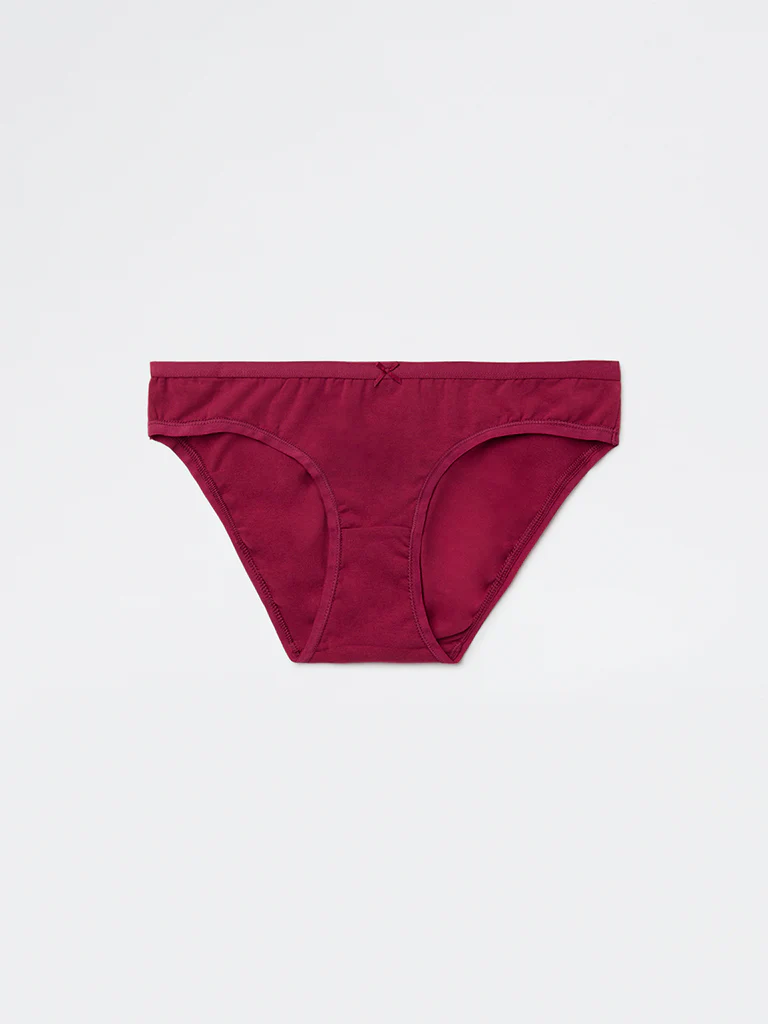 Wunderlove Plum Printed Cotton-Blend Bikini Briefs - Pack of 3 - Image 8