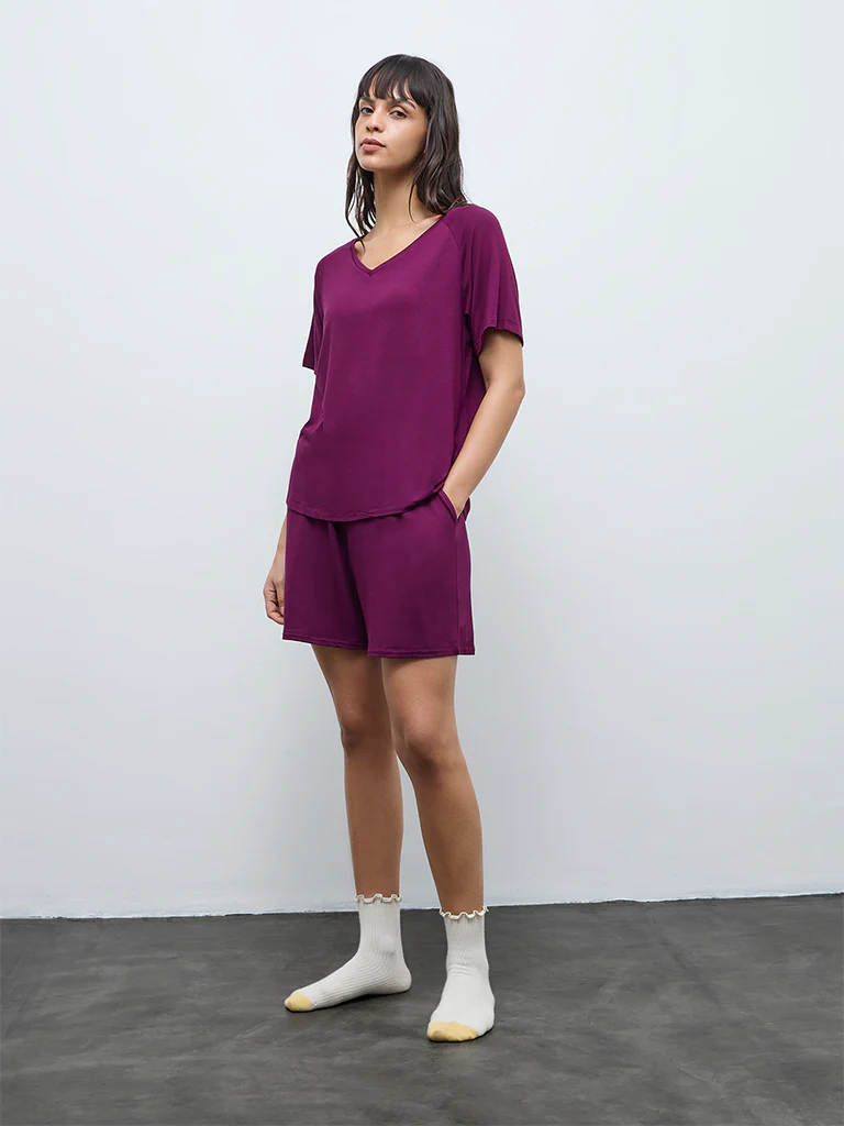 Wunderlove Plum Solid Top - Image 2
