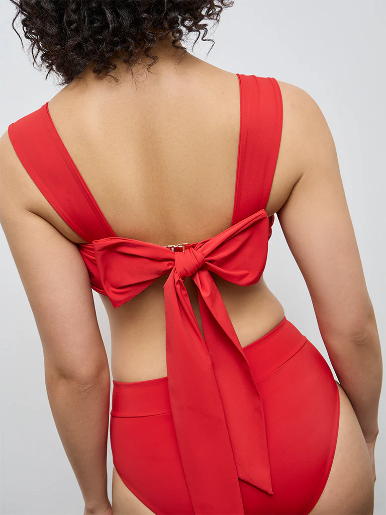 Wunderlove Red Criss-Cross Wrap Padded Bra - Image 3