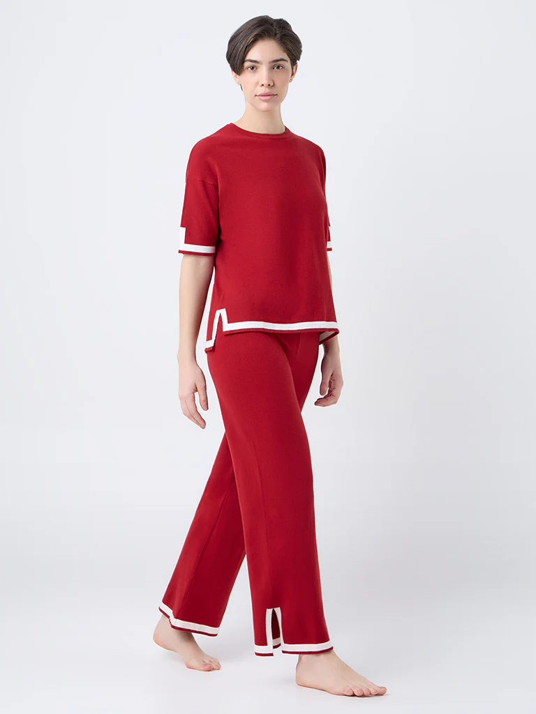 Wunderlove Red Solid Top