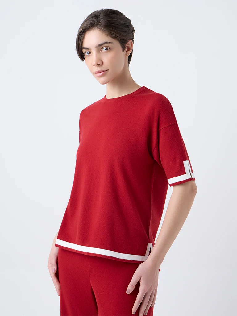 Wunderlove Red Solid Top - Image 2